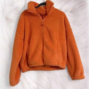 American Eagle Outfitters Woman’s Orange Teddy Jacket